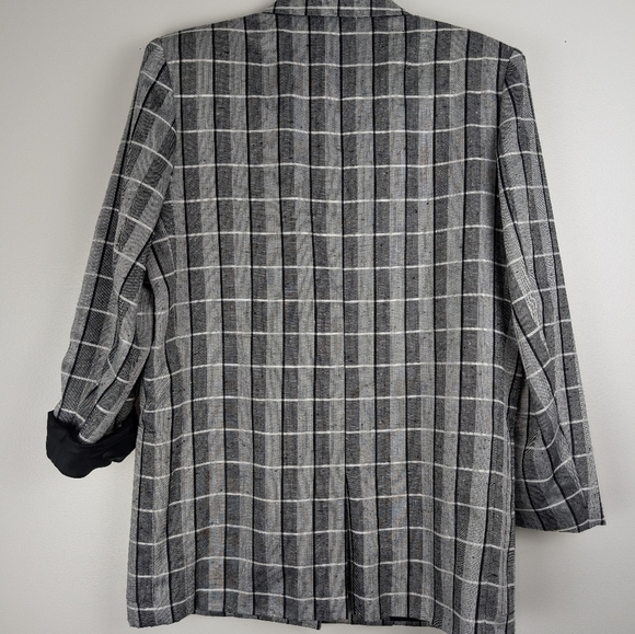 Vintage Oversized Plaid Blazer Size 10 - Picture 5 of 8